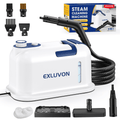EXLUVON Portable Steam Cleaner - 1500W, 15s Fast Heat, 221°F High Temp, Handheld Steam Cleaner with 1500ml Tank, for Grout, Cars, Upholstery Cleaning