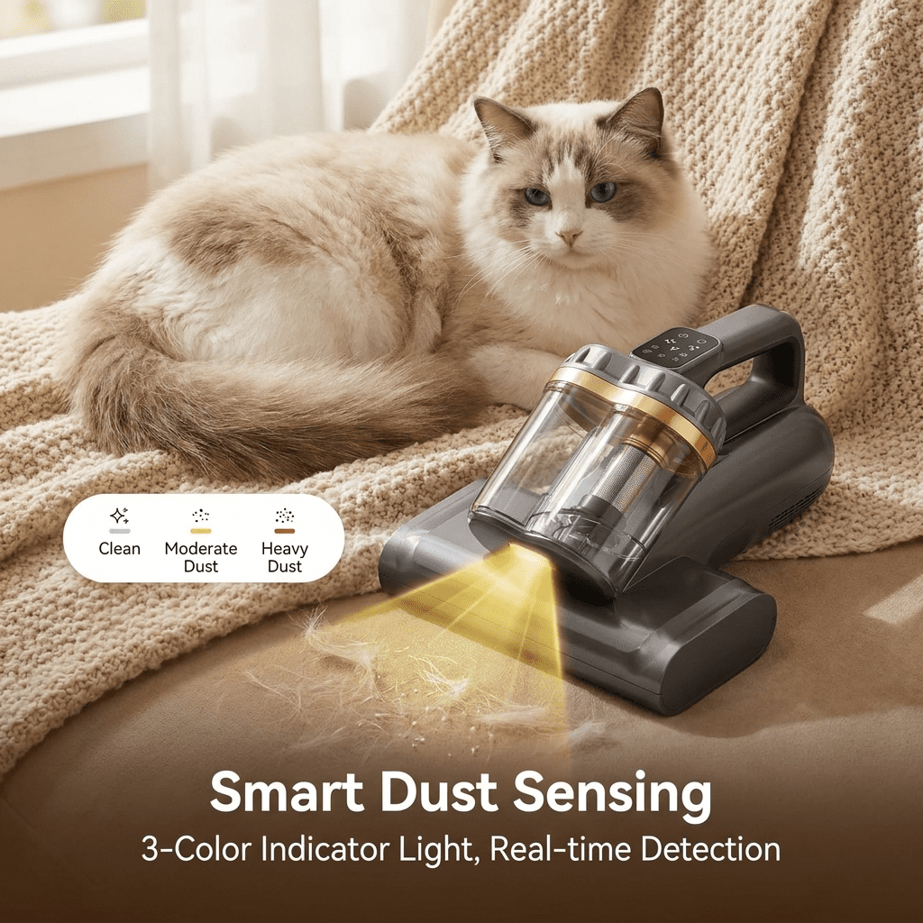 EXLUVON Mattress Vacuum Cleaner, 15kPa Bed Vacuum Cleaner, Powerful Handheld Vacuums for Bed